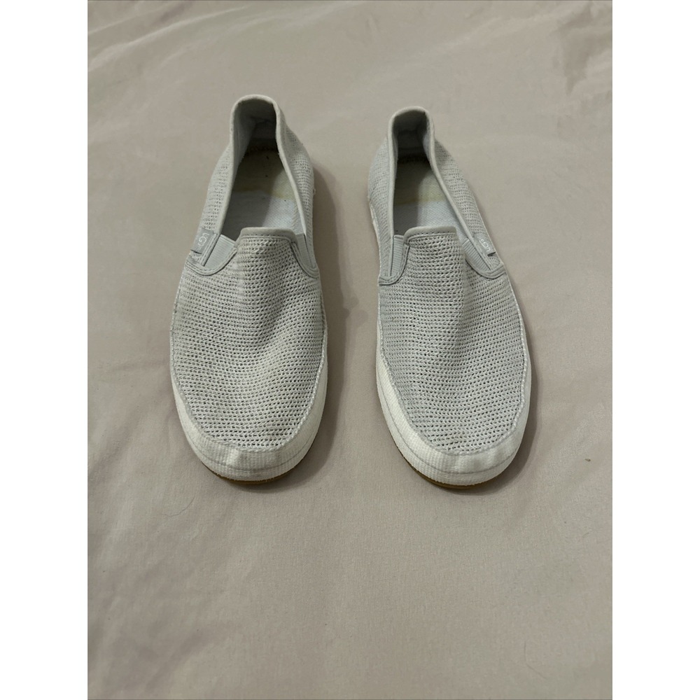 UGG Bren Women's Cotton Mesh Slip-On Sneakers US 9.5 Natural Athleisure Casual
